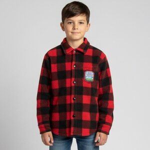 Vintage Buffalo Plaid Polar Fleece Shacket - Large, fits Women's Small!